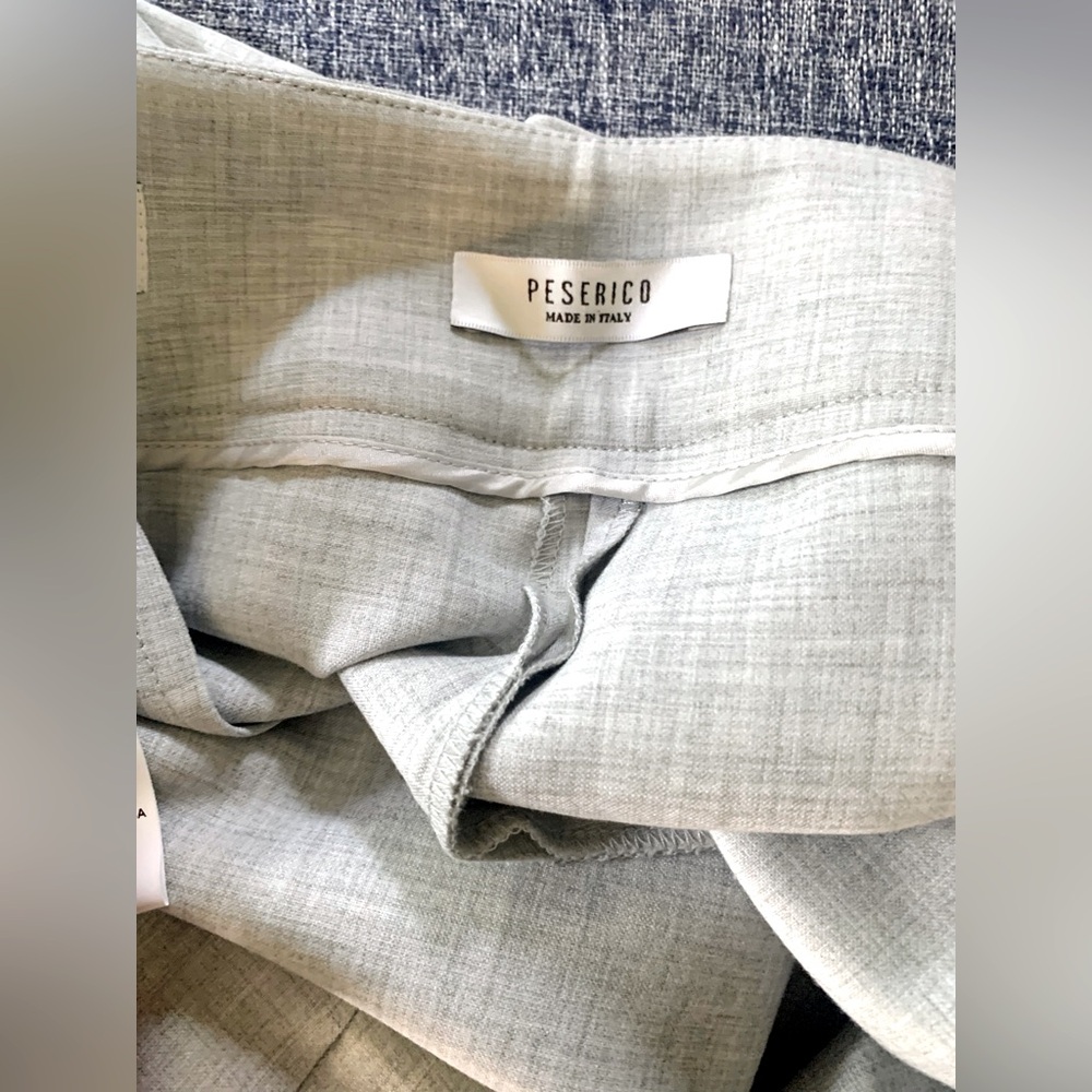 Women’a PESERICO Italian Trousers Pants 48/US 12-14 Classic Heather Pale Gray
